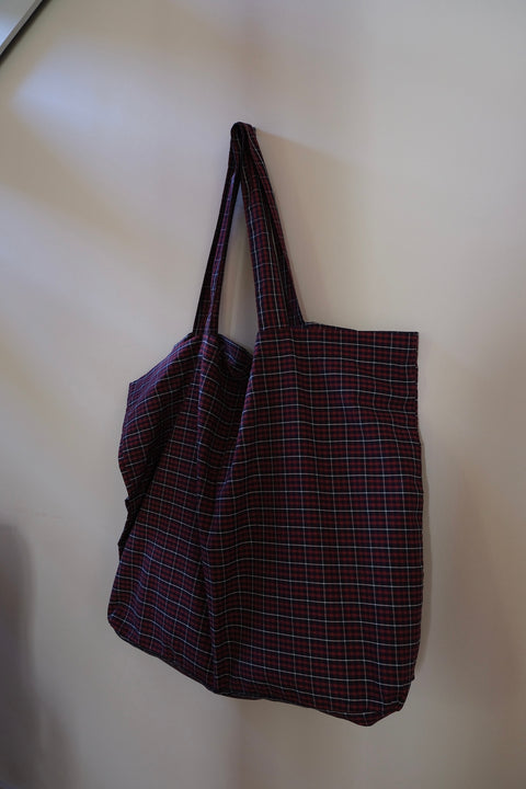 Everything Sack Bag - Aubergine Plaid