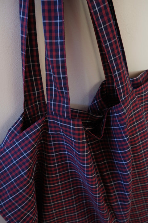 Everything Sack Bag - Aubergine Plaid