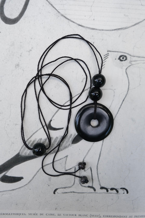 Obsidian Amulet Pendant
