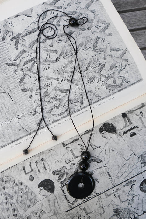 Obsidian Amulet Pendant