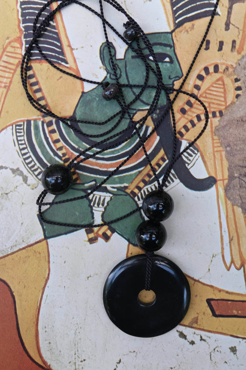 Obsidian Amulet Pendant