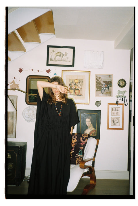 Hathor Kaftan Dress in Black