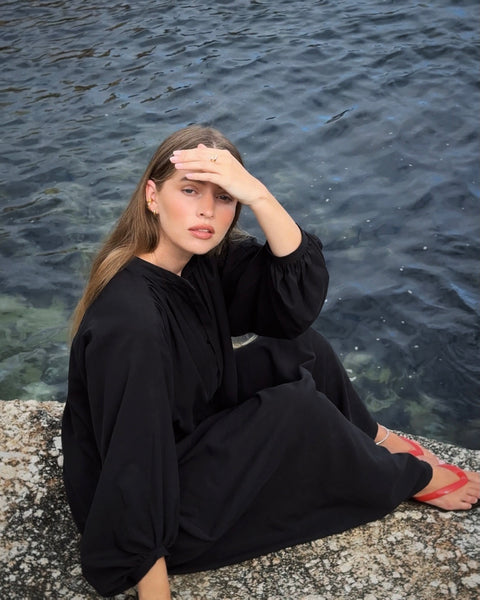 Rhea Shirt Dress in Brown Lyocell