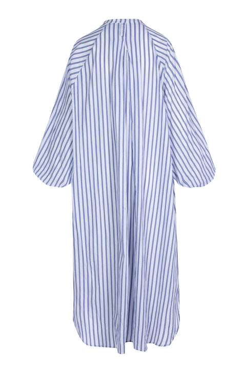 Rhea Shirt Dress in Blue Stripe