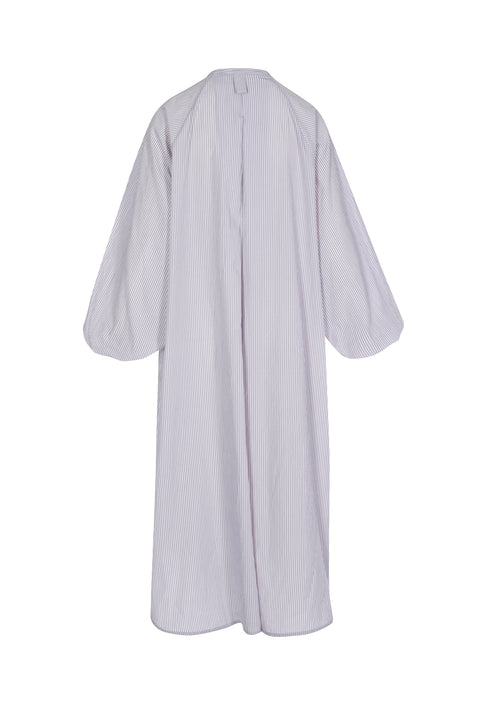 Rhea Shirt Dress in Ecru Stripe
