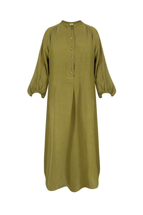Rhea Shirt Dress in Green