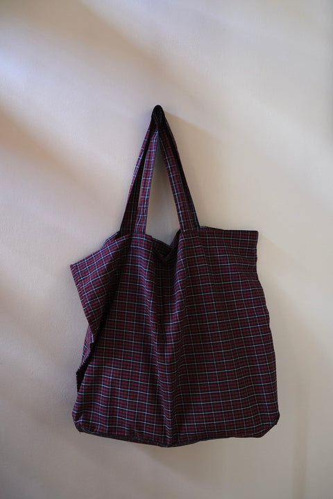 Everything Sack Bag - Aubergine Plaid