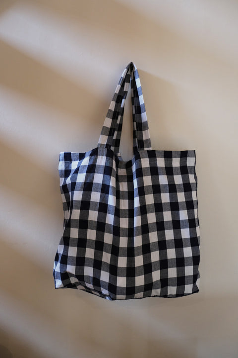 Everything Sack Bag - Giant Navy Check