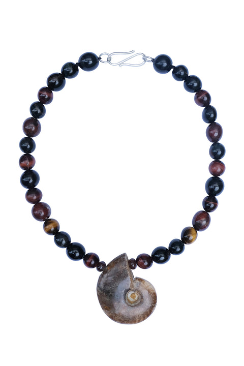 Mix Tiger’s Eye & Fossilised Amulet