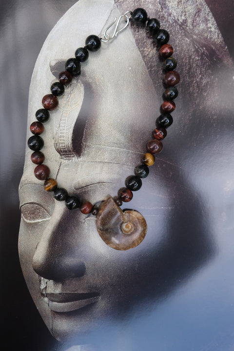 Mix Tiger’s Eye & Fossilised Amulet