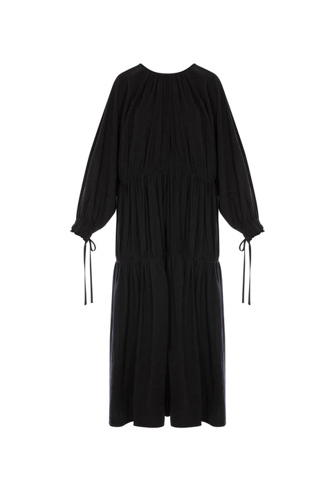 Vesta Dress in Black Lyocell