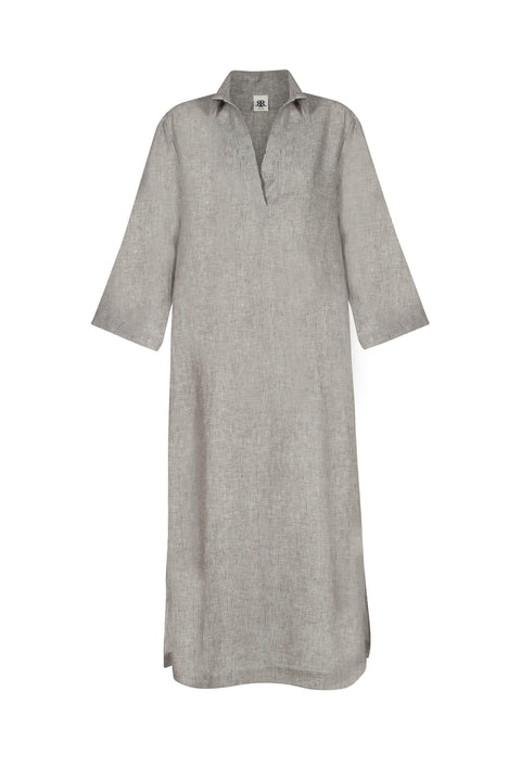 Venus Dress in Stone & Black Stripe