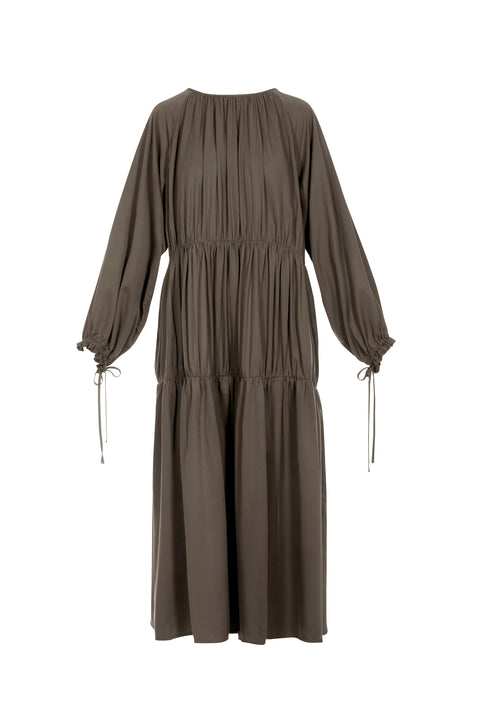 Vesta Dress in Fatigue Tencel